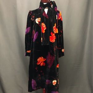 Velvet floral dress